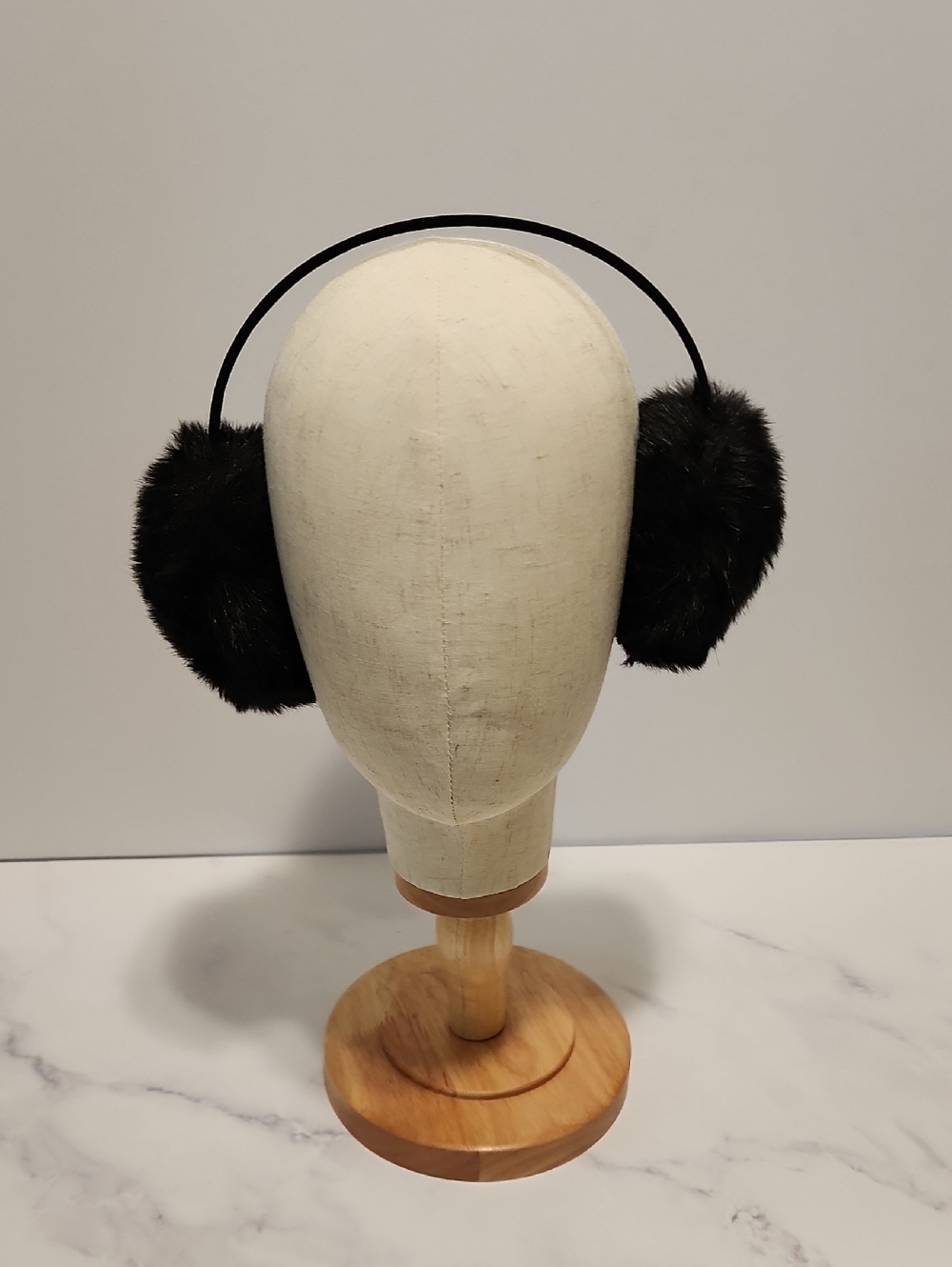 Victoria Secret Black Faux Fur Earmuffs